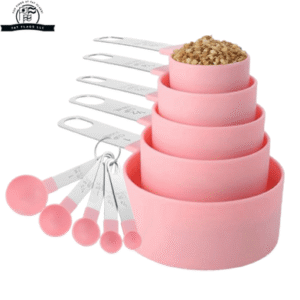 10-Piece Measuring Cups and Spoons Set – Stainless Steel Handles, Stackable with Engraved Measurements | Dry & Liquid Ingredients