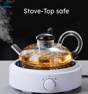 Classic Teapot Set – 600ml Stovetop-Safe Teapot with Removable Infuser & 3 Matching Cups | Ideal for Loose Leaf Tea